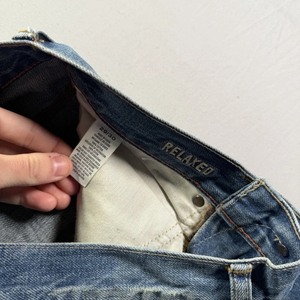 American Eagle Jeans Mens 29x30 Relaxed Fit Denim Straight Leg Work Pockets NWT